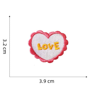 Assorted Heart Embroidered Patches - Multiple Designs Available - CheerCove