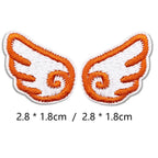 sunset zest mini angel wings embroidered stick-on patch