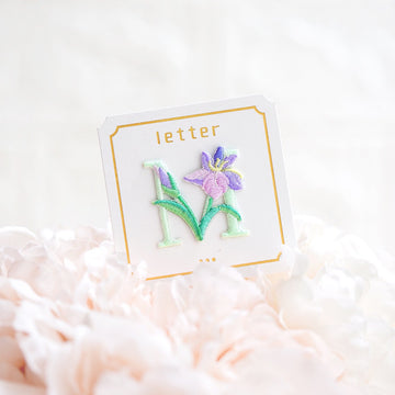 Cute Floral Alphabet Patches(Stick-On)