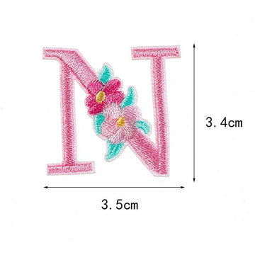 Flower and Alphabet Embroidered Patches - CheerCove