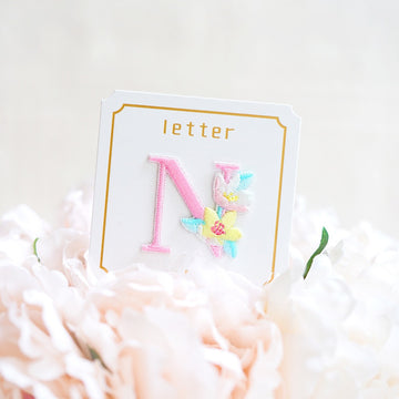 Cute Floral Alphabet Patches(Stick-On)