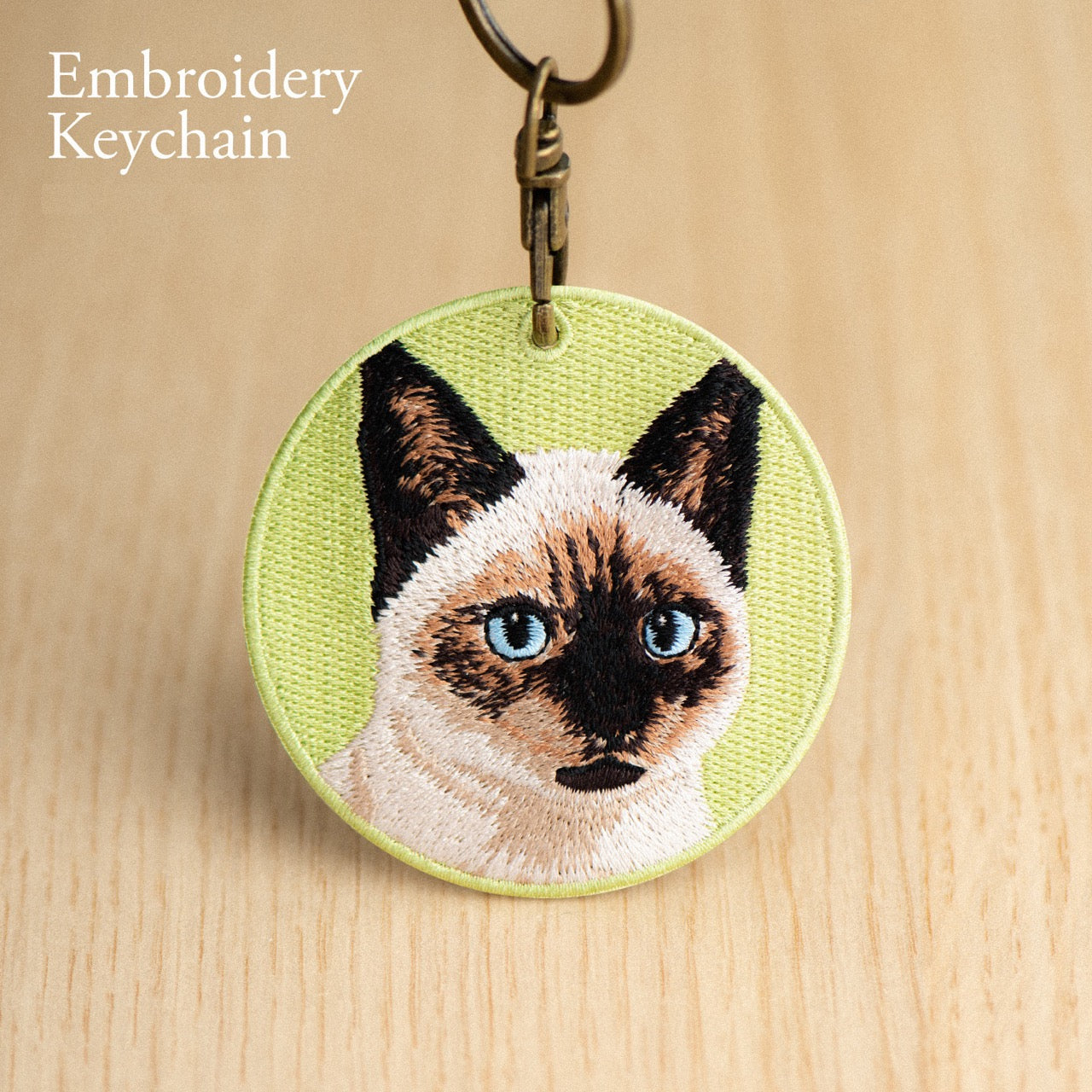 Cute Double-Sided Embroidered Cat Charms