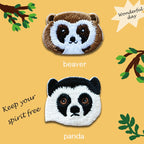 Otter, Panda, Sloth, Raccoon, Beaver, and Raccoon dog Embroidered Patches - Multiple Designs Available - CheerCove