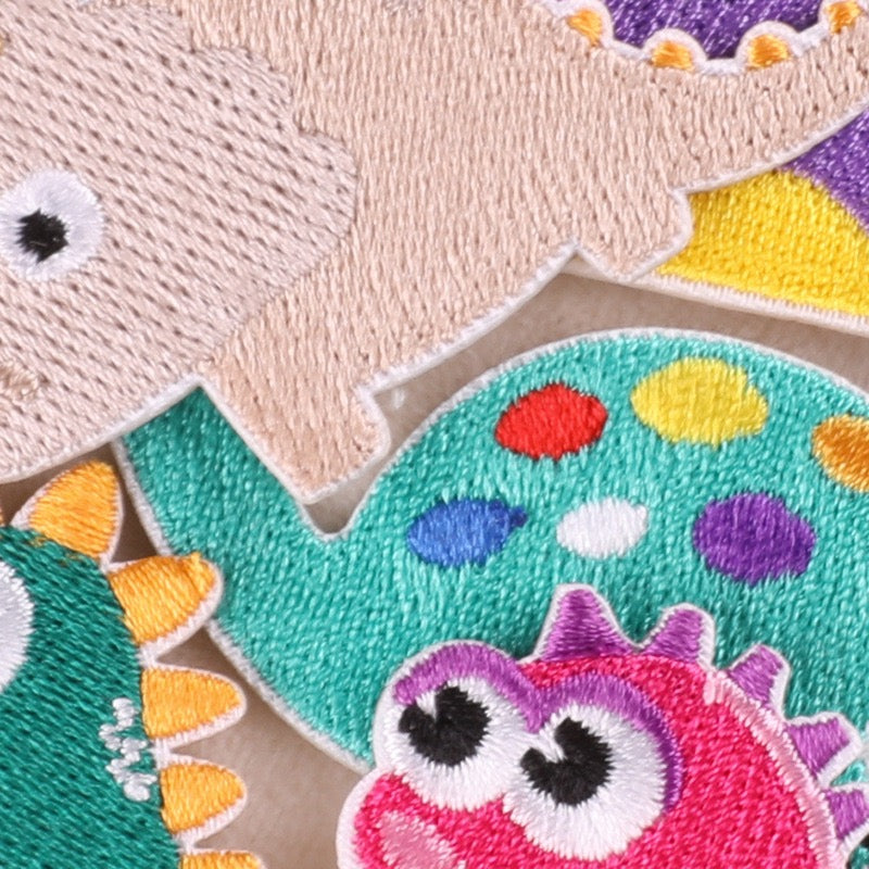 Colorful Dinosaur Embroidered Patches - Multiple Designs Available - CheerCove