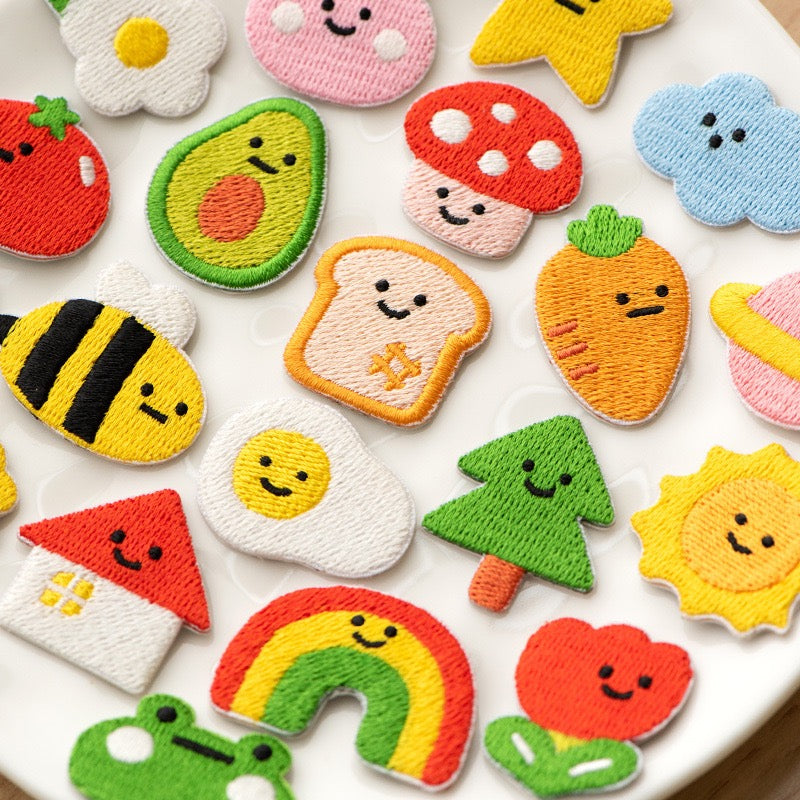 Little Colorful Icons Embroidered Patches - Multiple Designs Available - CheerCove