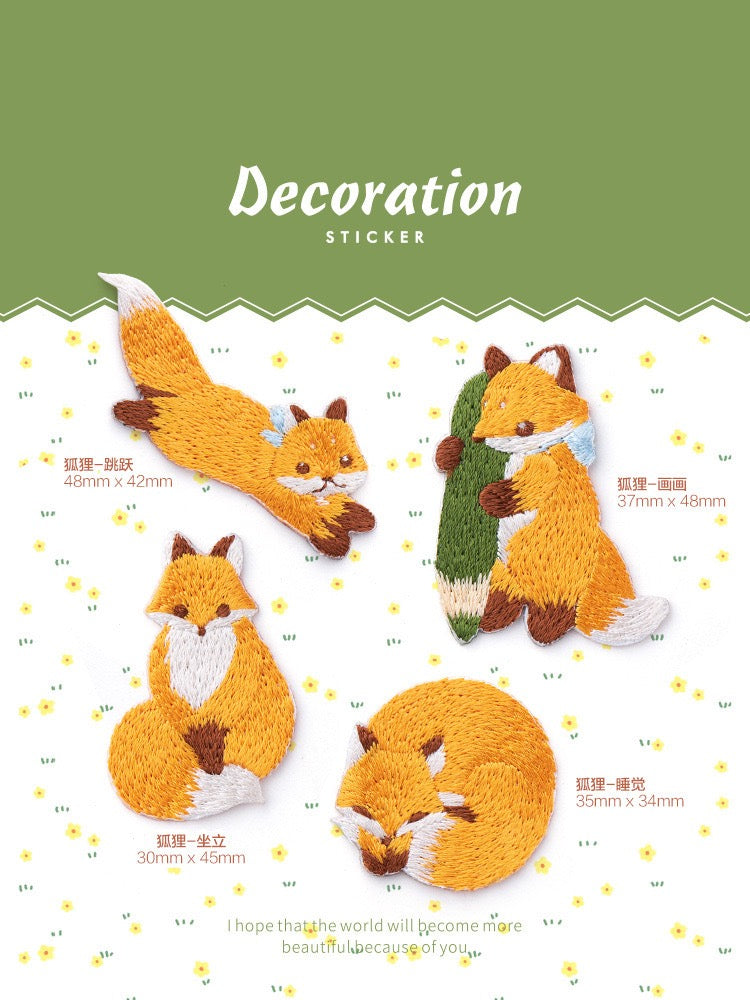 Cute Fox Embroidered Patches - Multiple Designs Available - CheerCove