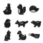Black Animals ② Patches(Stick-On)