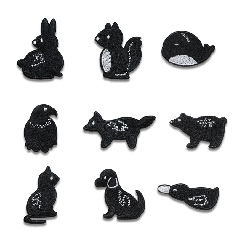 Black Animals ② Patches(Stick-On)