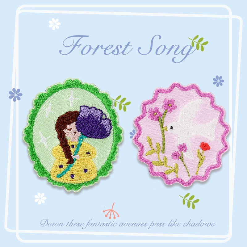 Forest Song Embroidered Patches - Multiple Designs Available - CheerCove