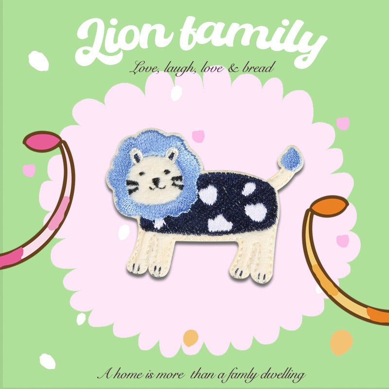 Lion Family Embroidered Patches - Multiple Designs Available - CheerCove
