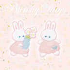 Red & Pink Bunny Embroidered Patches - Multiple Designs Available - CheerCove