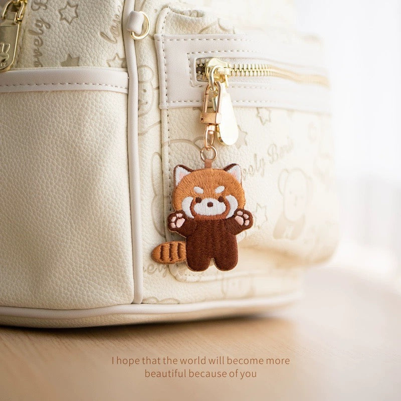Embroidered Cute Red Panda Charm - Multiple Designs Available - CheerCove