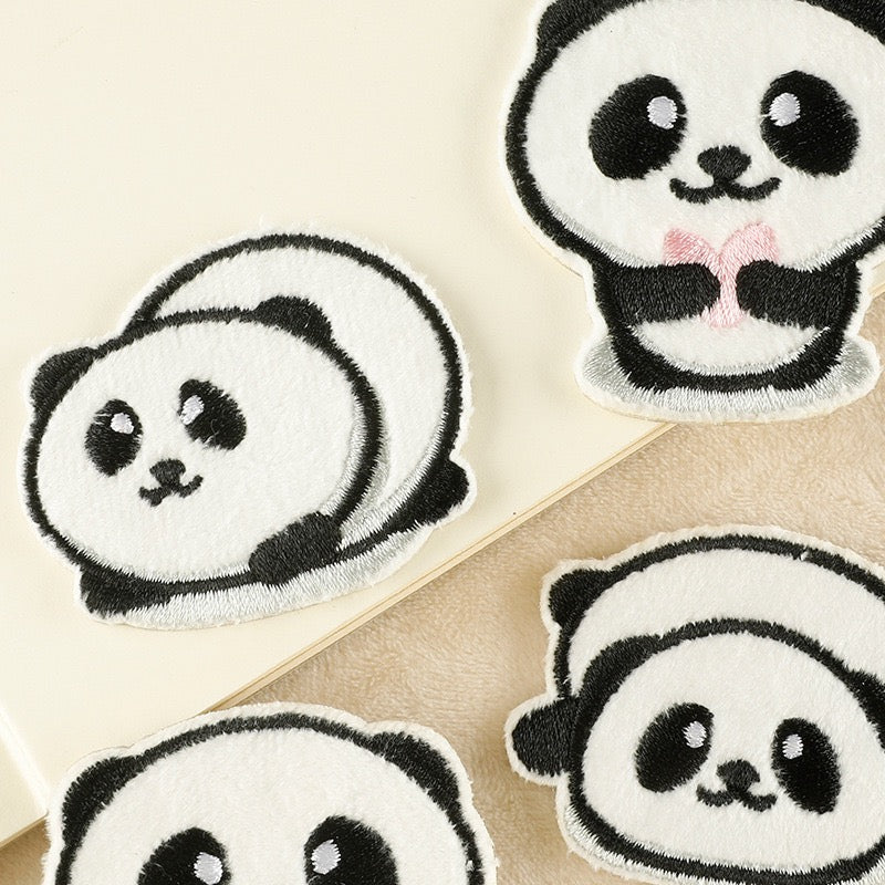 Chubby Panda Embroidered Patches - Multiple Designs Available - CheerCove