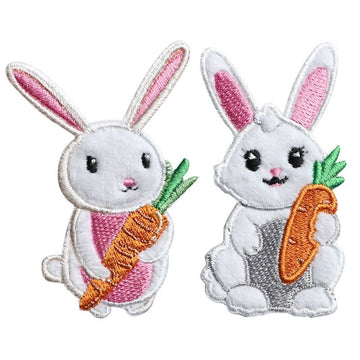 Rabbit with Carrot Patches(Stick-On)