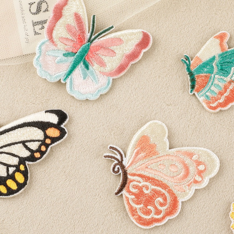 Botanical Butterfly Embroidered Patches - Multiple Designs Available - CheerCove
