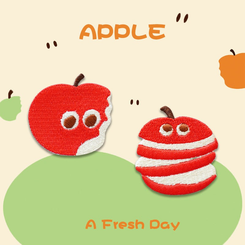 Apple Embroidered Patches - Multiple Designs Available - CheerCove