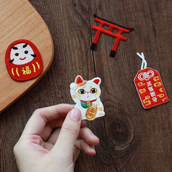 Lucky Cat & Shrine Patches(Stick-On)