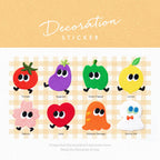 Walking Fruits & Veggies Patches(Stick-On)