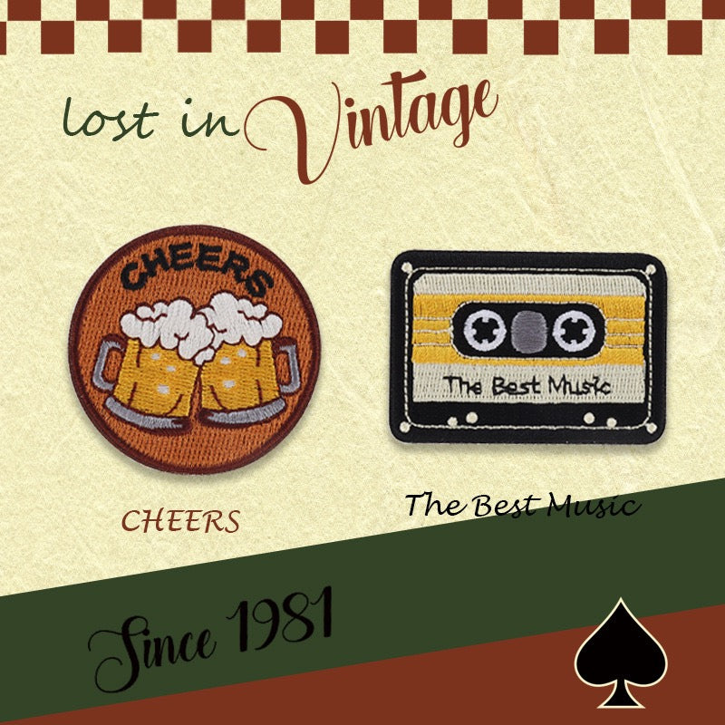 Vintage  Embroidered Patches - Multiple Designs Available - CheerCove