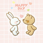 Bunny & Bear Embroidered Patches - Multiple Designs Available - CheerCove