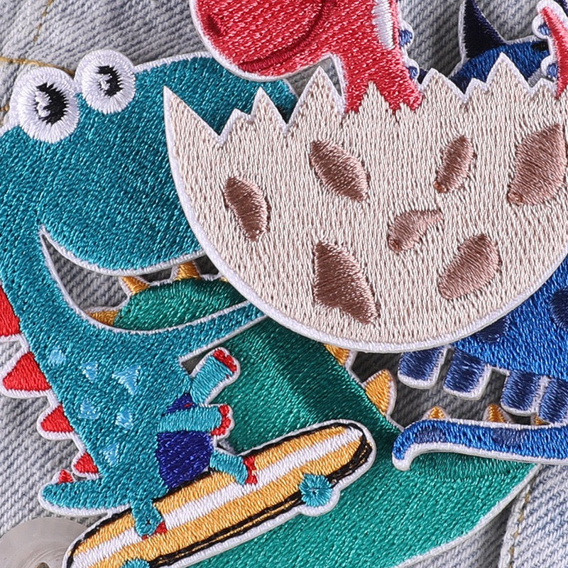 Dinosaur Embroidered Patches - Multiple Designs Available - CheerCove