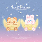 Sweet Dream Rabbit and Bear Embroidered Patches - Multiple Designs Available - CheerCove