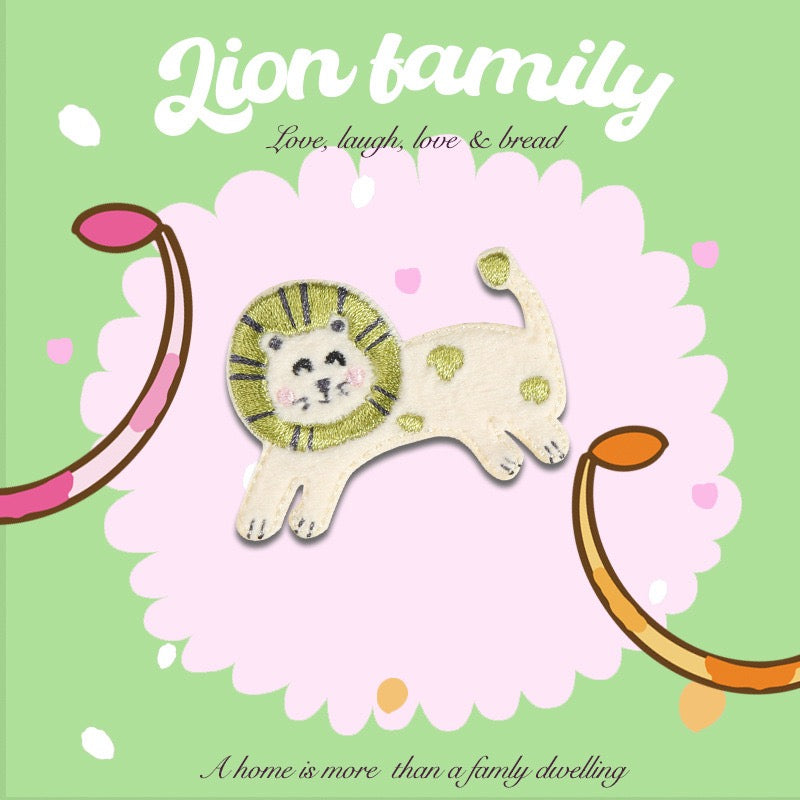 Lion Family Embroidered Patches - Multiple Designs Available - CheerCove