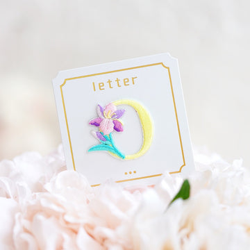 Cute Floral Alphabet Patches(Stick-On)