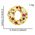 Floral Alphabet Embroidered Patches - CheerCove