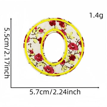 Floral Alphabet Embroidered Patches - CheerCove