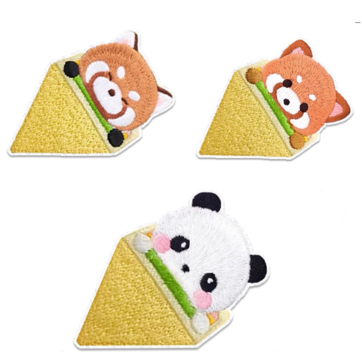 Red Panda Cone Embroidered Patches - CheerCove