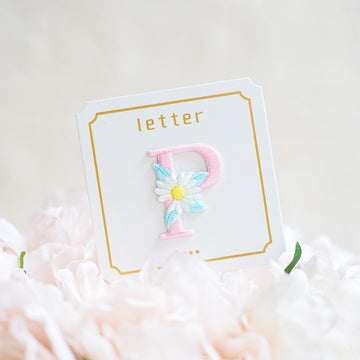 Cute Floral Alphabet Patches(Stick-On)