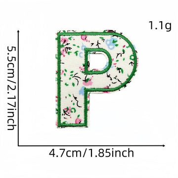 Floral Alphabet Embroidered Patches - CheerCove
