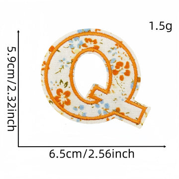 Floral Alphabet Embroidered Patches - CheerCove