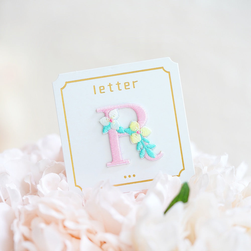 Cute Floral Alphabet Patches(Stick-On)
