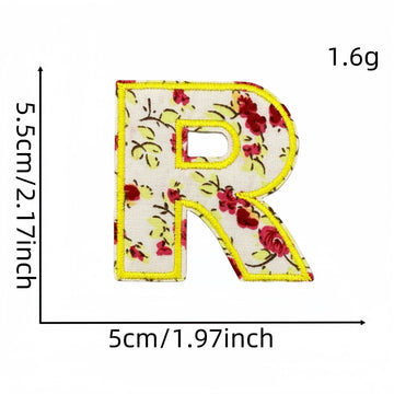 Floral Alphabet Embroidered Patches - CheerCove