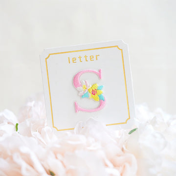Cute Floral Alphabet Patches(Stick-On)