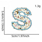 Floral Alphabet Embroidered Patches - CheerCove