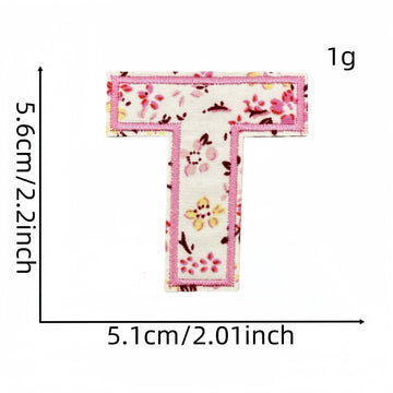 Floral Alphabet Embroidered Patches - CheerCove
