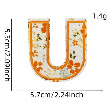 Floral Alphabet Embroidered Patches - CheerCove