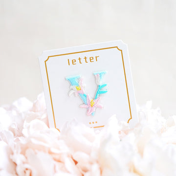 Cute Floral Alphabet Patches(Stick-On)