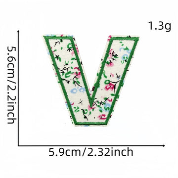 Floral Alphabet Embroidered Patches - CheerCove
