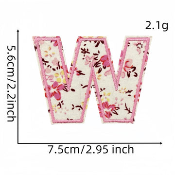 Floral Alphabet Embroidered Patches - CheerCove