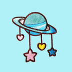 Moon with Clouds Planet Patches(Stick-On) - CheerCove