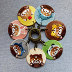 Lovely Double-Sided Embroidered Red Panda Charms