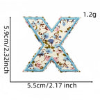 Floral Alphabet Embroidered Patches - CheerCove