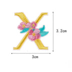 Flower and Alphabet Embroidered Patches - CheerCove