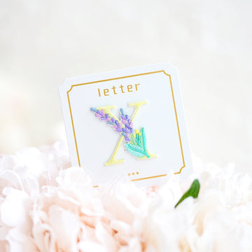 Cute Floral Alphabet Patches(Stick-On)