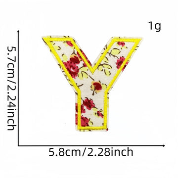 Floral Alphabet Embroidered Patches - CheerCove