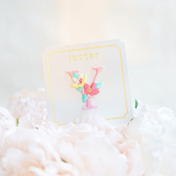 Cute Floral Alphabet Patches(Stick-On)